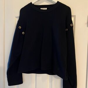 Nation LTD Black Eyelet Sweatshirt